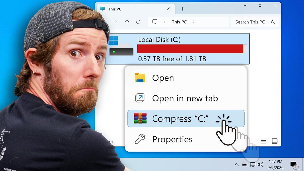 Hard Drives are Expensive...What if I Compress my Windows folder instead?