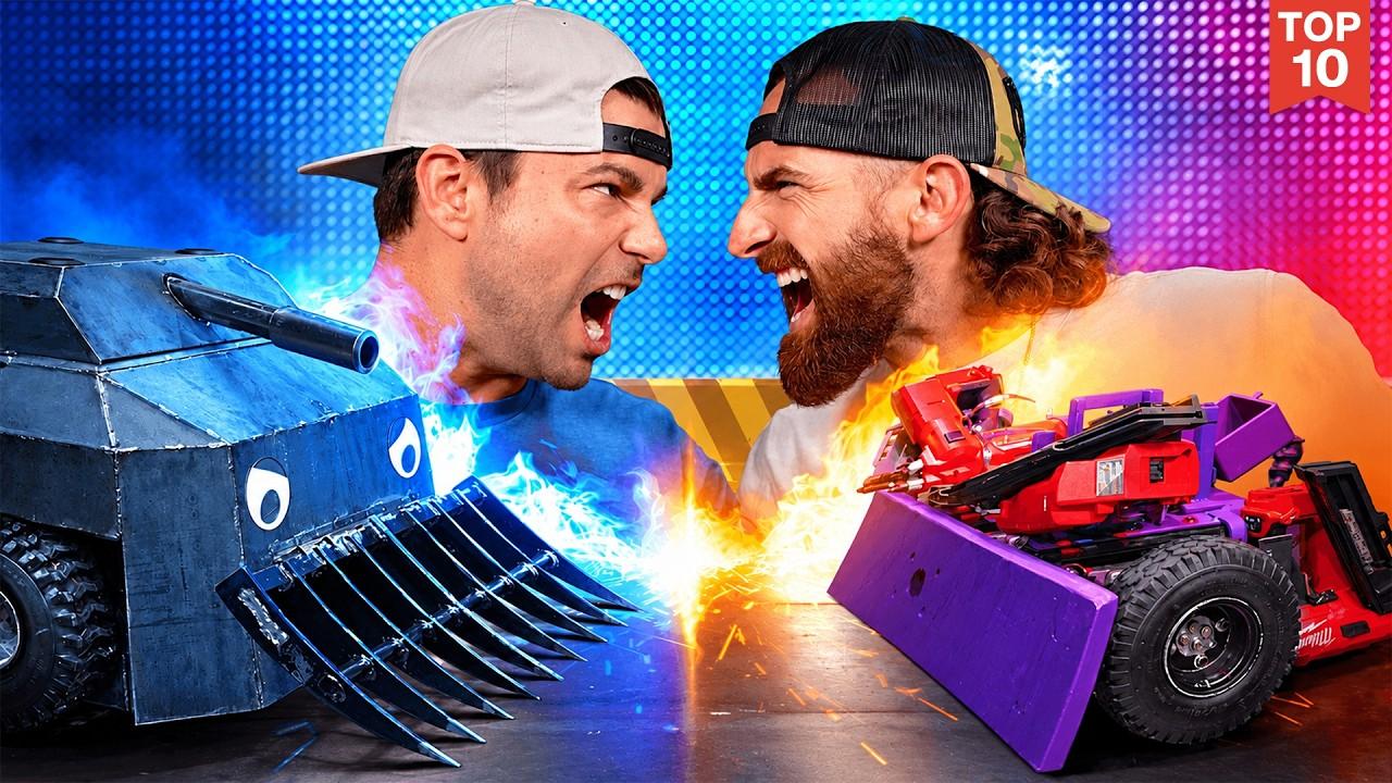 Mark Rober vs Dude Perfect- Ultimate Robot Battle