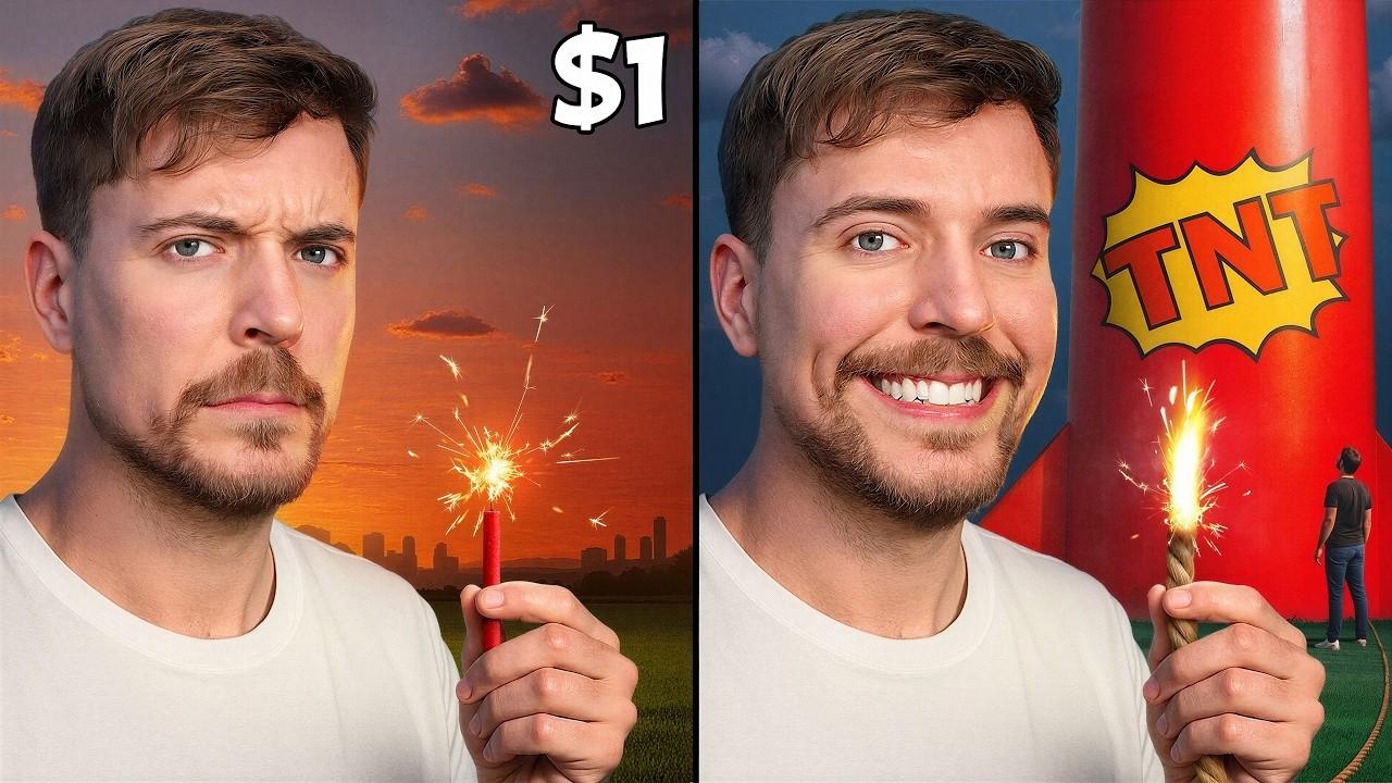 $1 vs $100,000 Firework!