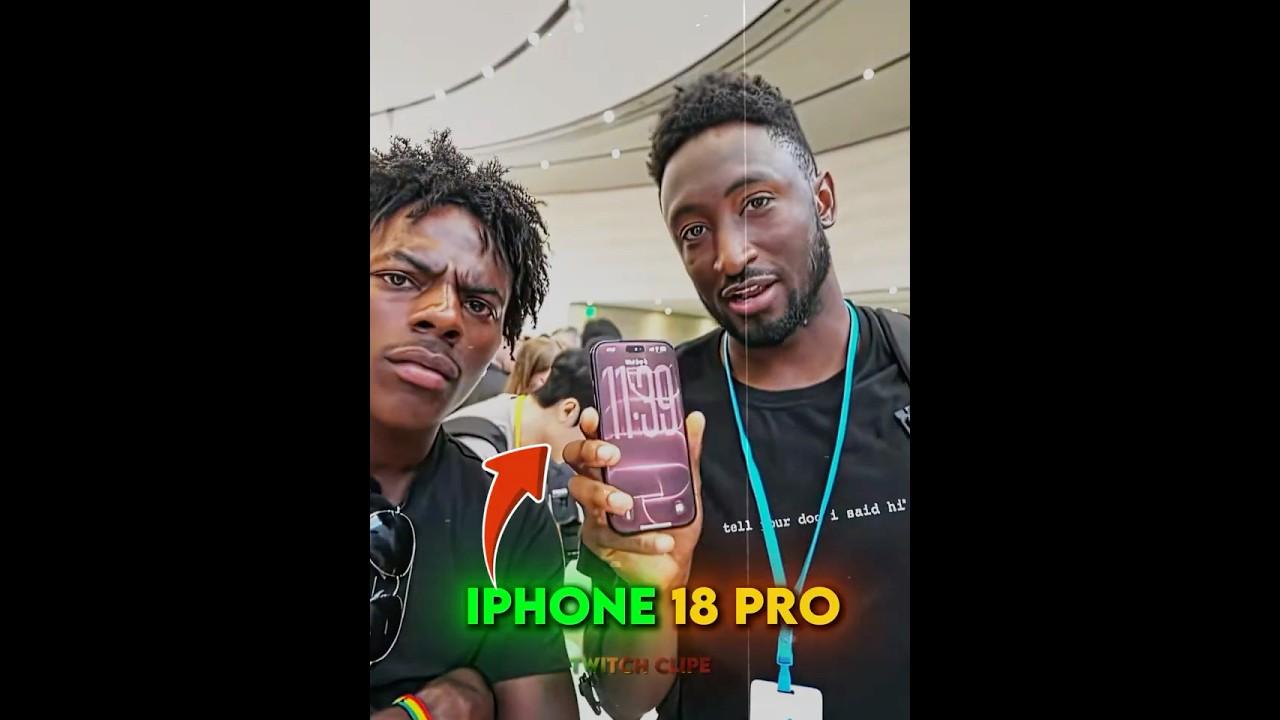 Speed met Marques Brownlee and got a live iPhone 18 Review ❤️ #ishowspeed #iphone18 #iphone
