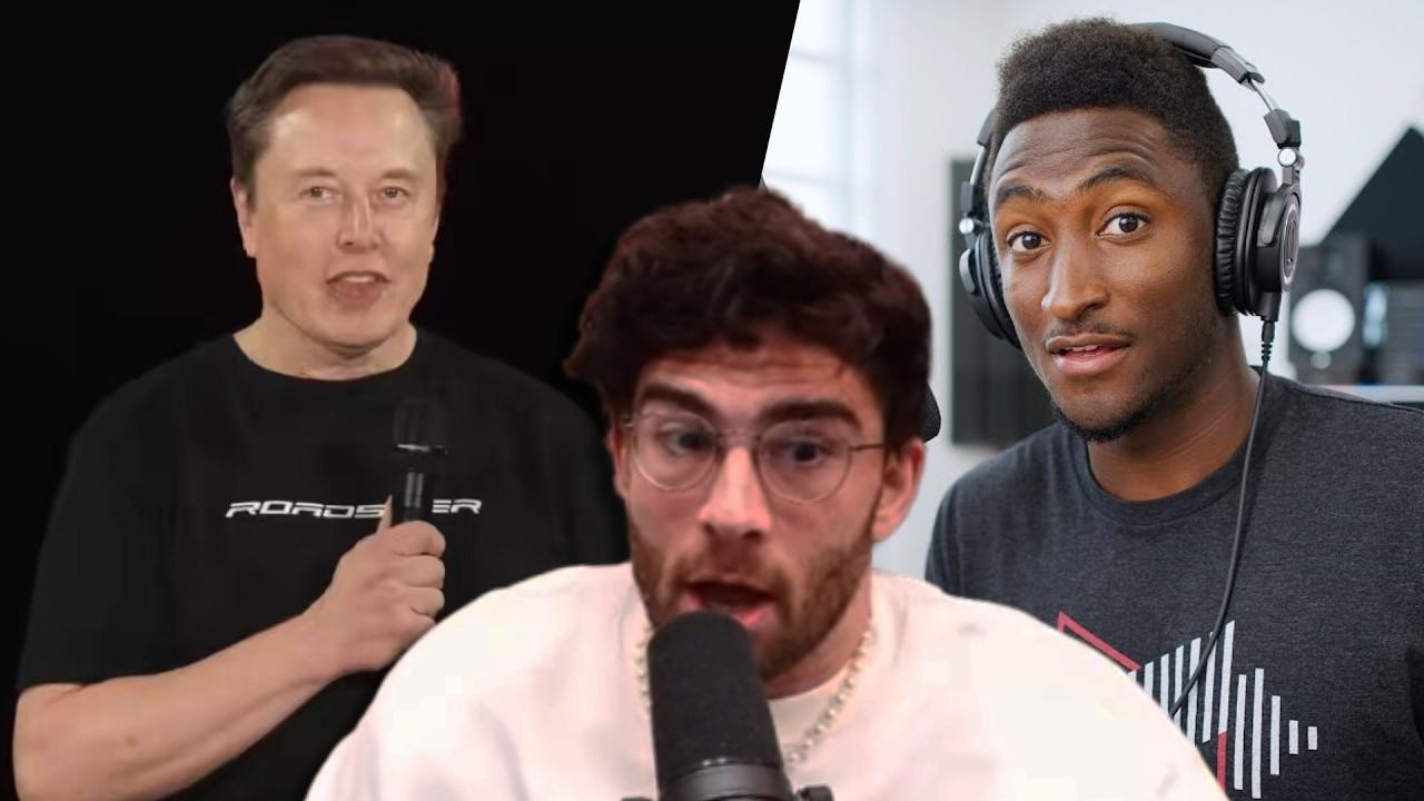 Marques Brownlee Calls Out Elon Musk's Latest Scam | Hasanabi reacts